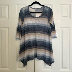 Striped tunic sweater